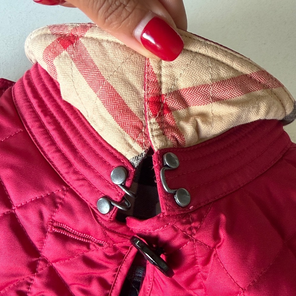 Burberry Kids Quilted Jacket - Vibrant Red - Picture 11 of 16